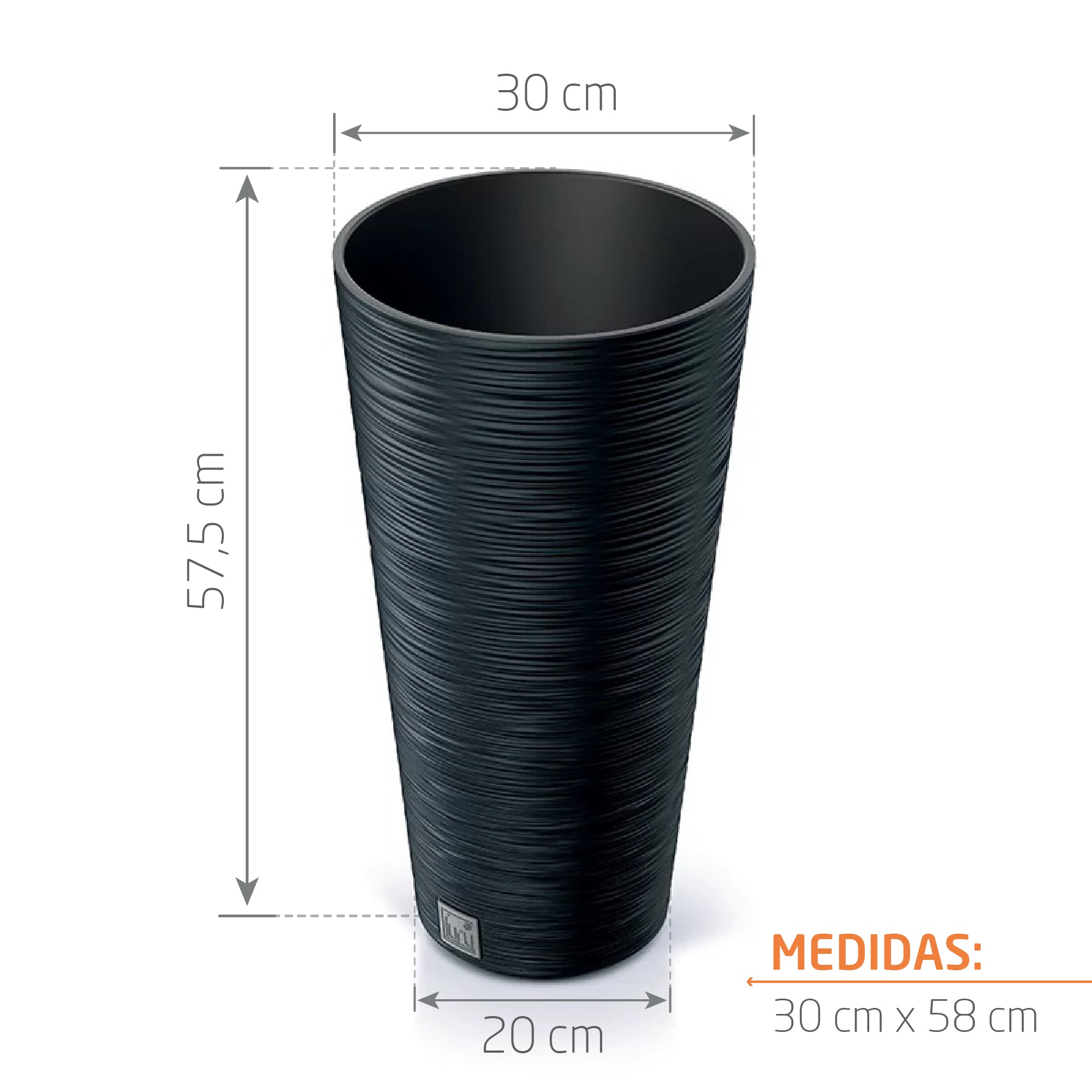 Matera Furu Slim 58 cm Antracita