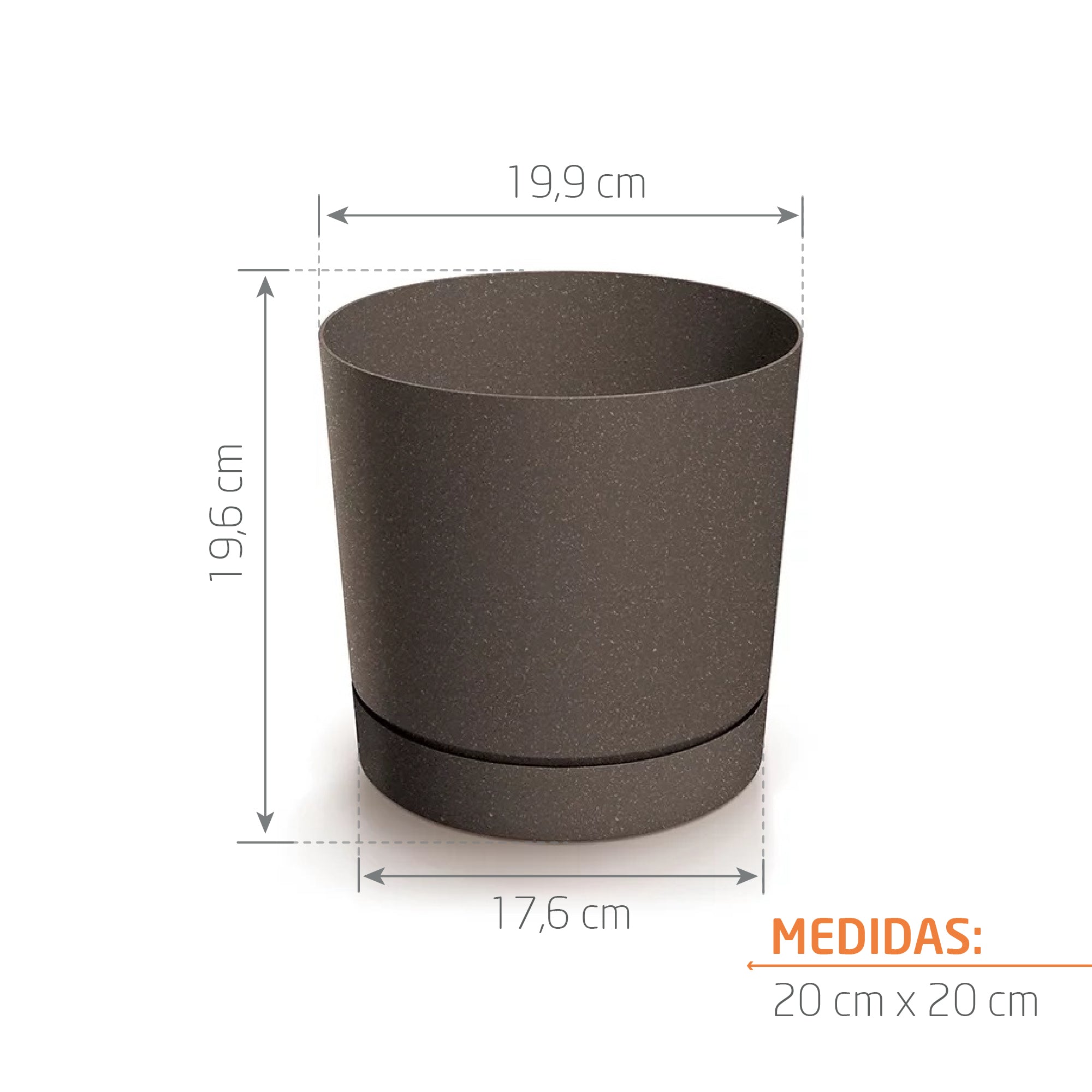 Matera Tubo P Eco 20 cm Café