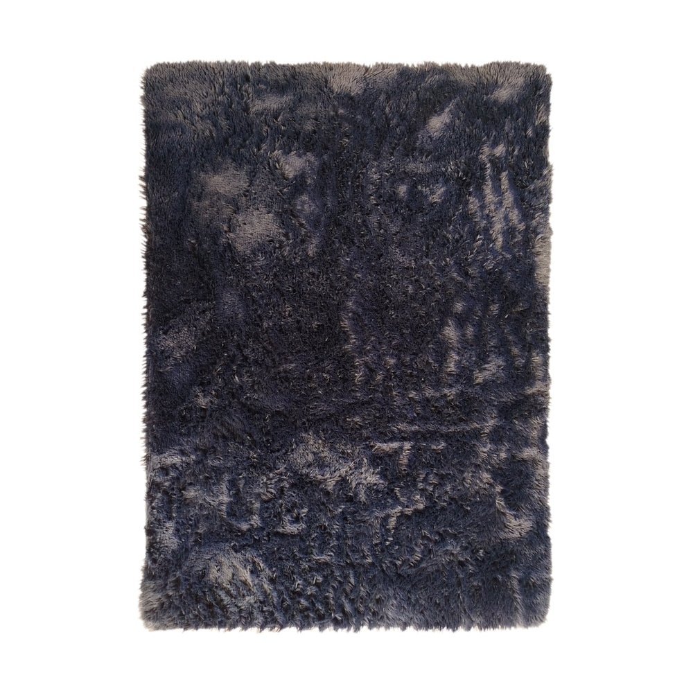 Alfombra Peluda Benli 120X170 Azul Oscuro    
