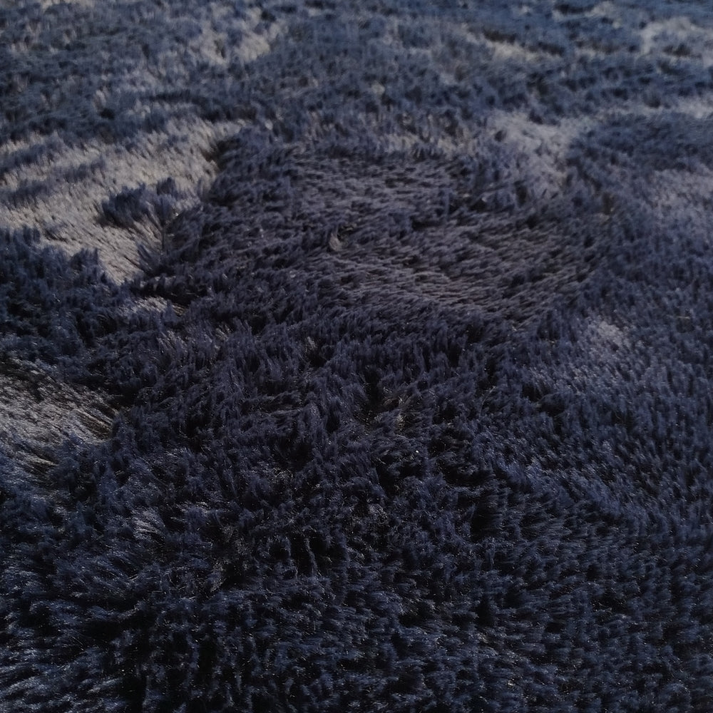 Alfombra Peluda Benli 120X170 Azul Oscuro    