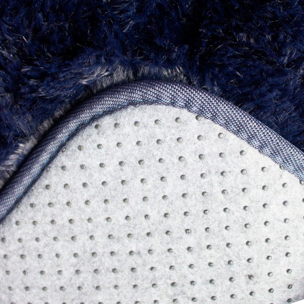 Alfombra Peluda Benli 120X170 Azul Oscuro    