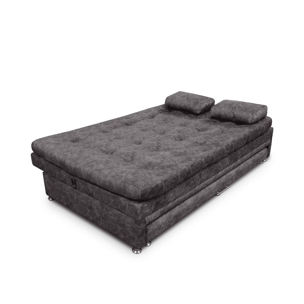 Sofa cama Nido Tarima Olsen Tela Café - Incluye Cojines