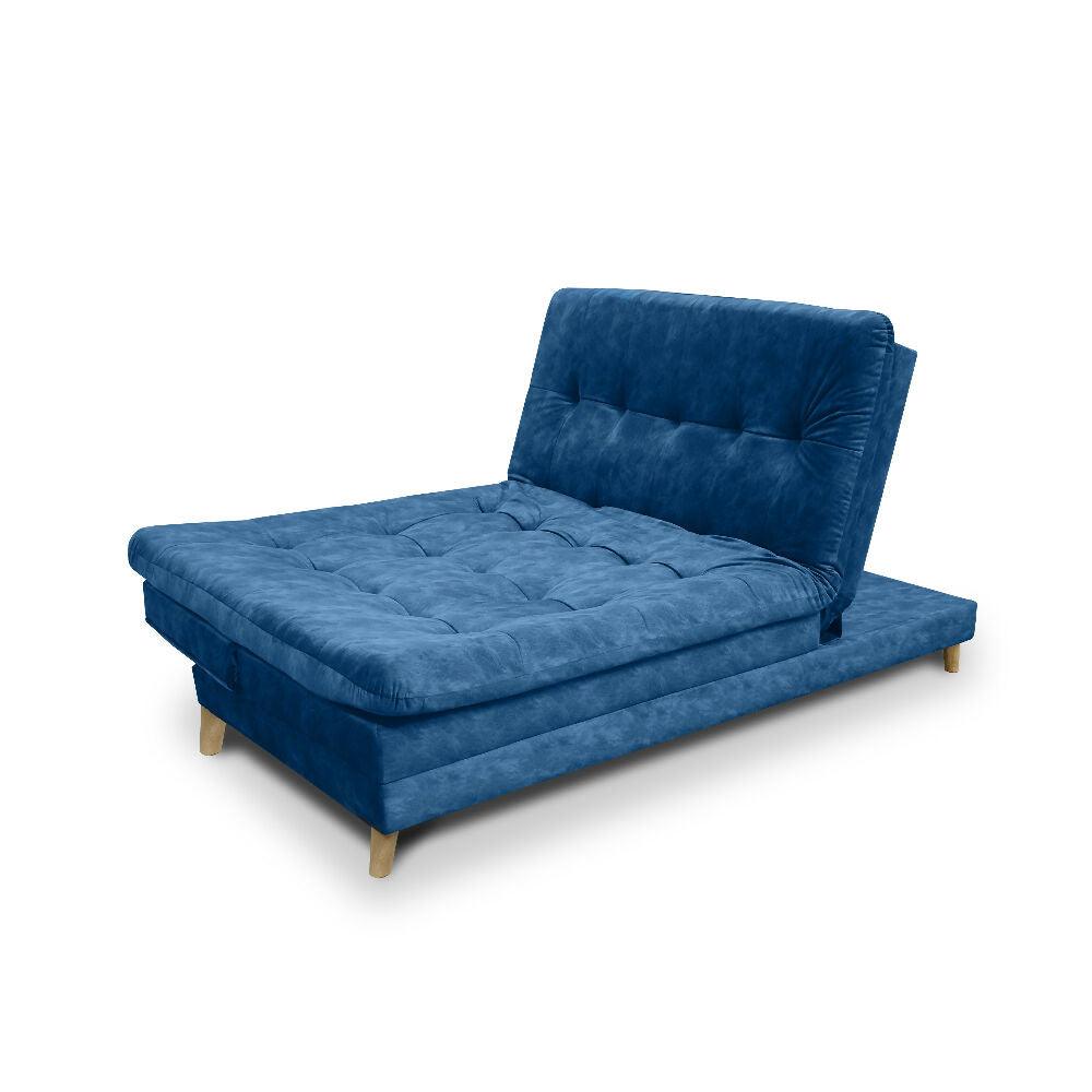 Sofa cama 5 posiciones Agassi Tela Azul - Incluye Cojines