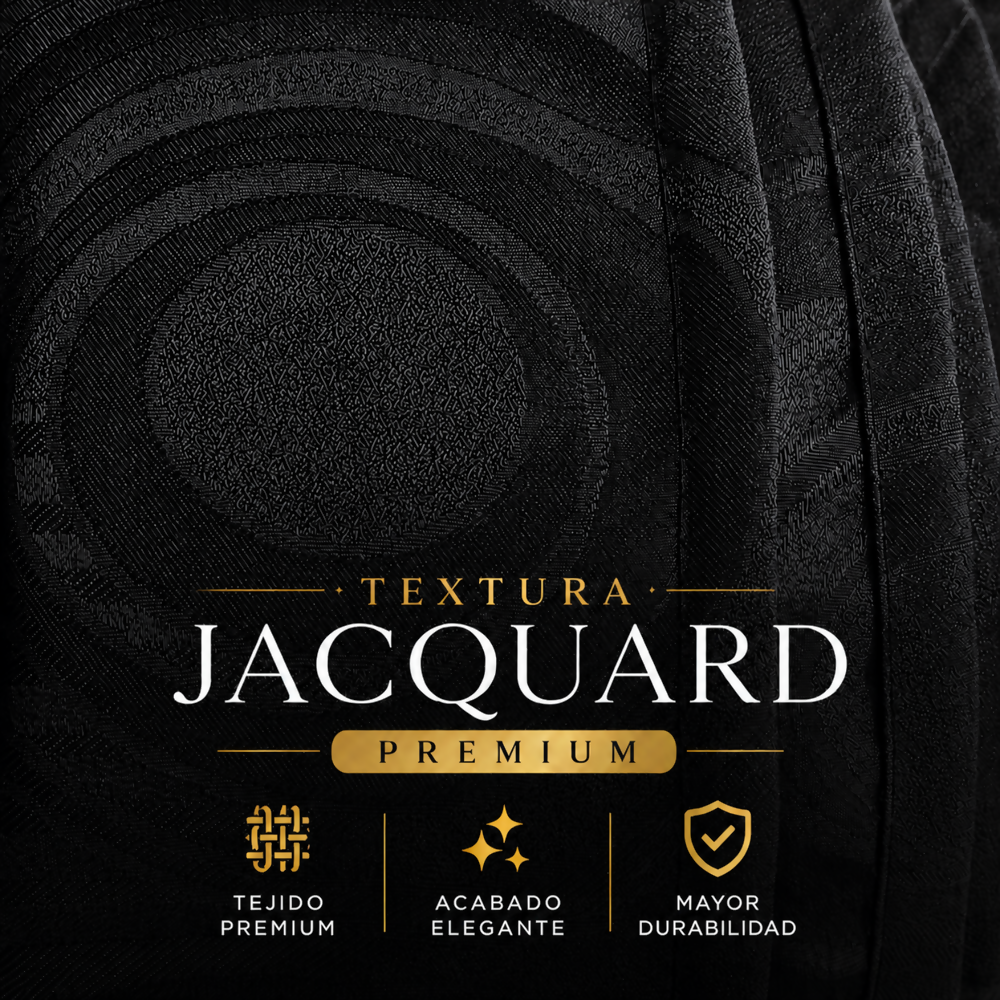 Cortina x2 negra jacquard