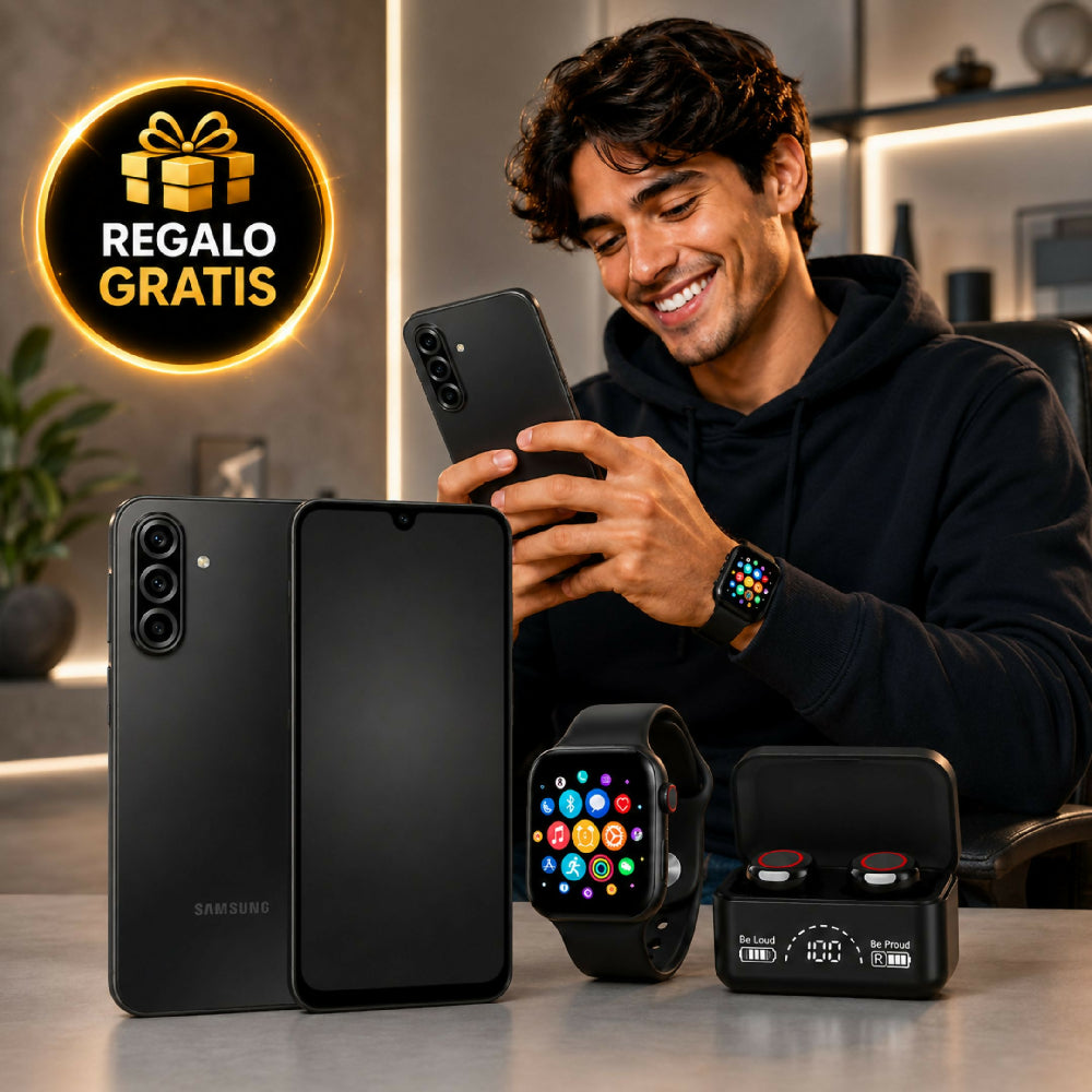 Celular Samsung A17 256GB 4G + Obsequio Audífonos Y Smartwatch Negro