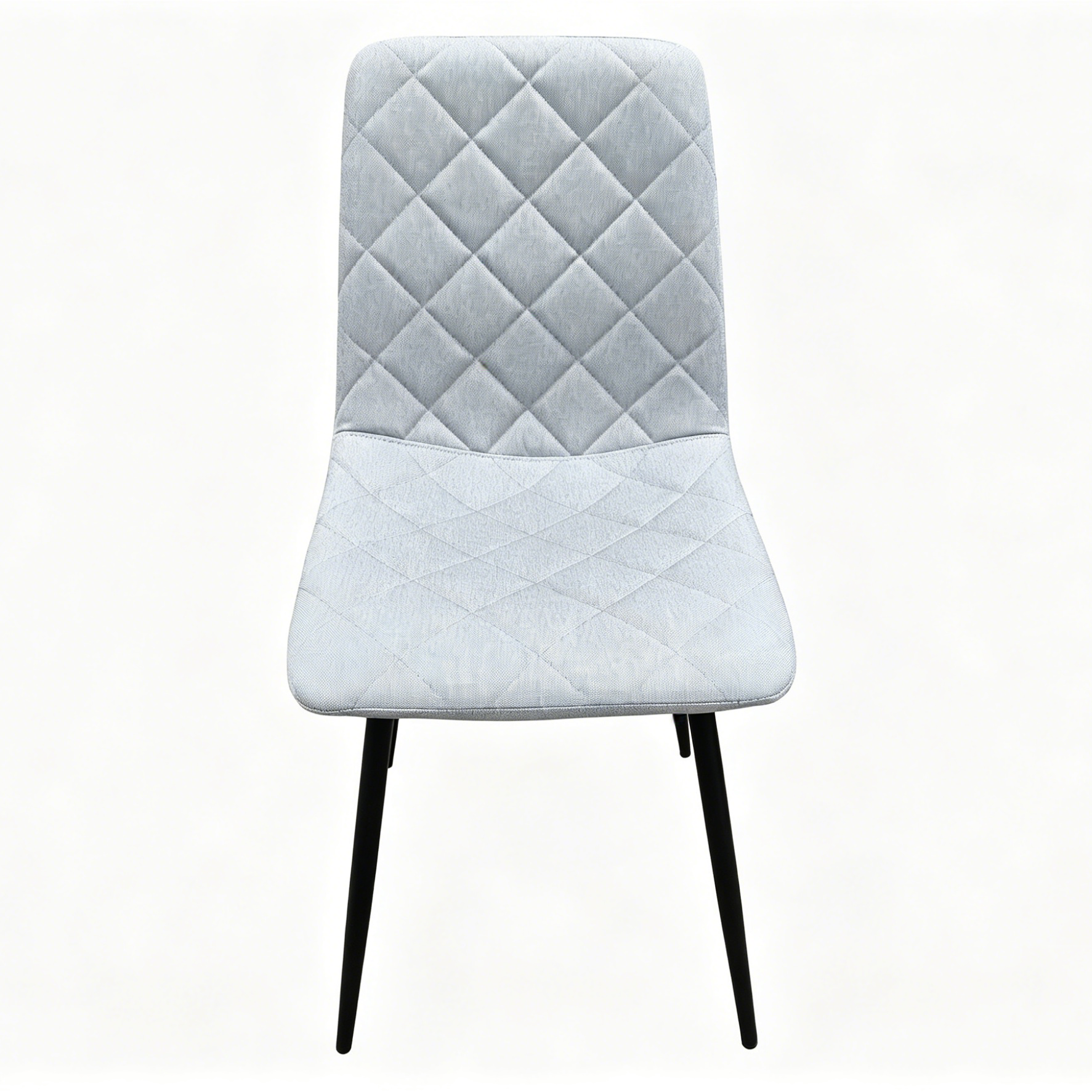 Set de 4 Sillas de Comedor Sorrento, Gris Claro, con Espaldar y Diseño Moderno