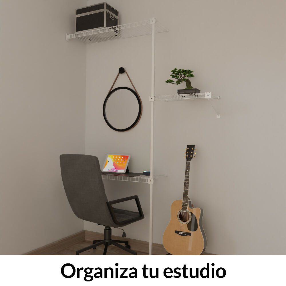 Closet Armable Metálico Petit Rejiplas Ajustable 90-140 cm Color Blanco