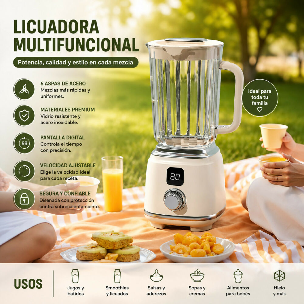 Mini Licuadora Portátil HP-168 Procesador Personal Recargable USB