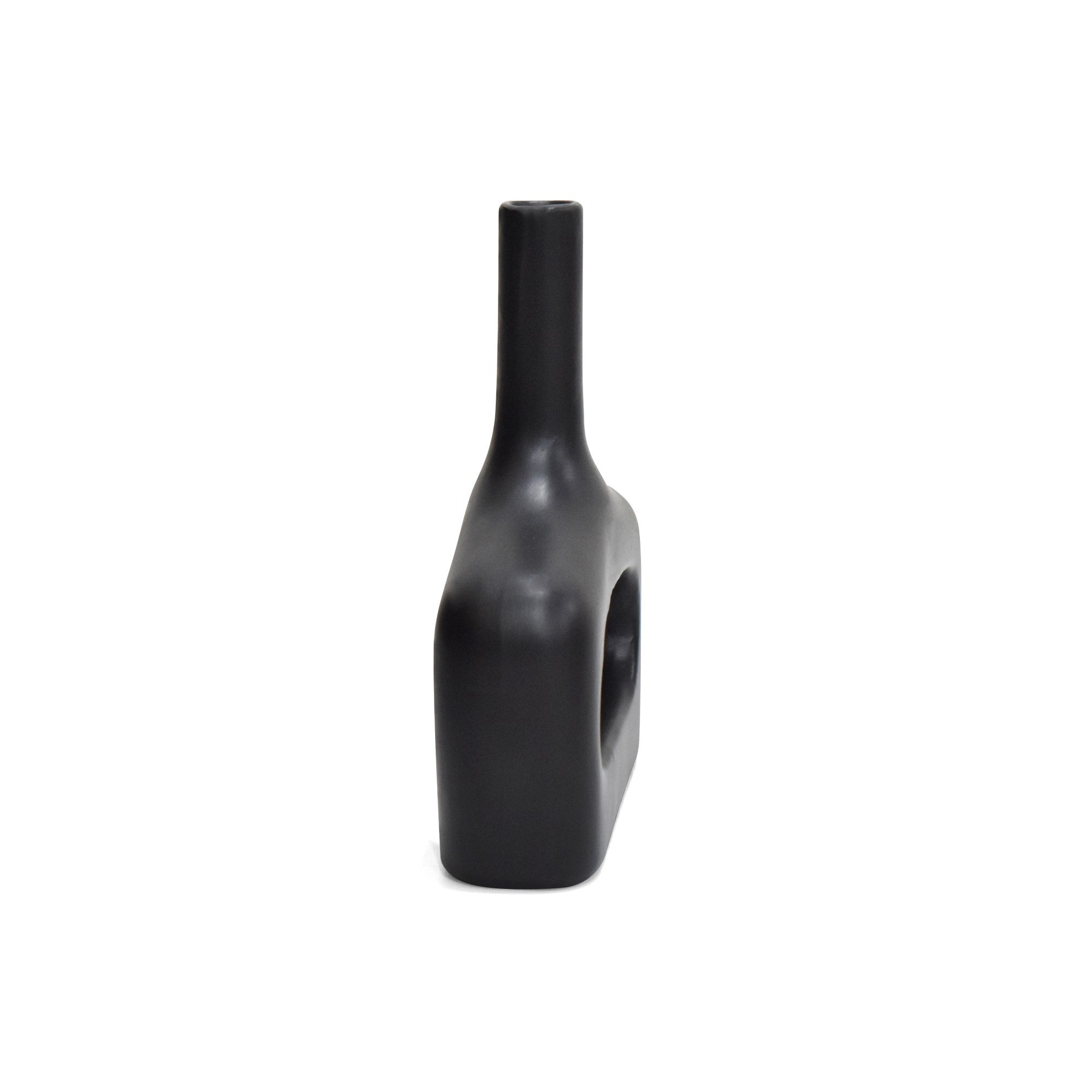 Florero en Ceramica Nexis Negro