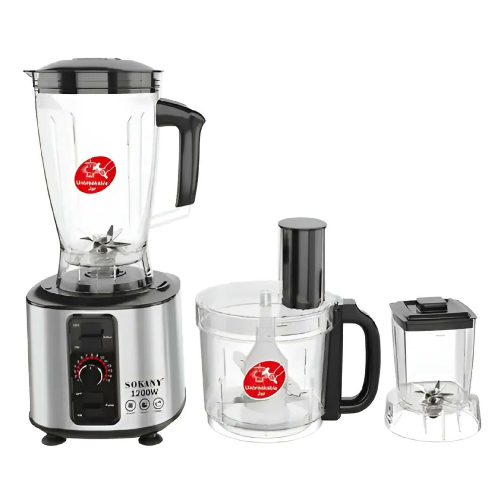 Licuadora 7 En 1 Sokany 15 Velocidades Procesador Multifuncional De Alta Potencia Para Cocina Completa