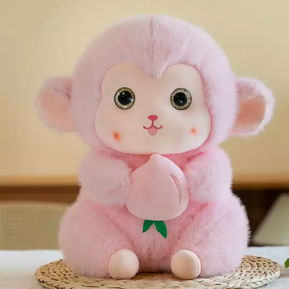 Peluche Mono Rosado 45 Cm Con Cobija Integrada – Compañero Suave Y Acogedor Ideal Para Regalo Y Descanso