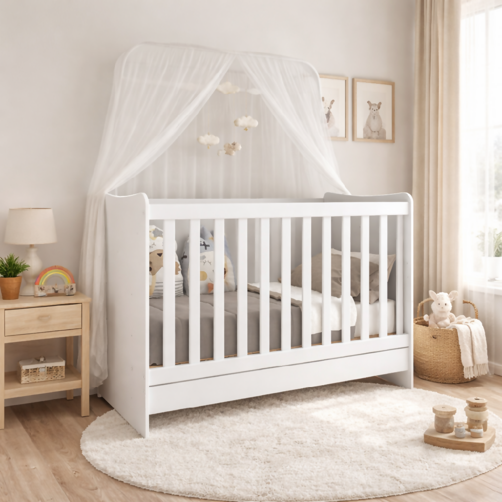 Cuna Bebe Blanca Convertible 4 En 1