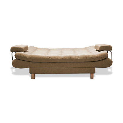 Sofacama Marti 3 Posiciones Con Brazos Extraíbles Camel + Cojines