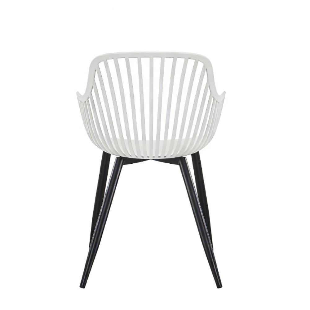 Silla Victoria, Blanco, Con espaldar minimalista y diseño moderno
