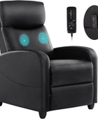 Sweetcrispy Silla reclinable para adultos, asiento reclinable pequeño de piel...