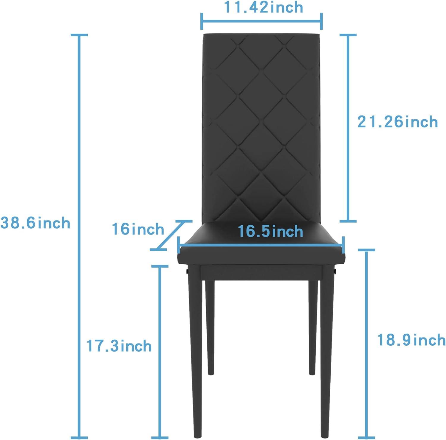 Juego de mesa de comedor de vidrio templado de 5 piezas para cocina en mesa