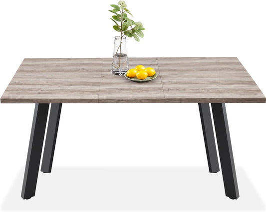 Mesa de comedor extensible de 47 a 63 pulgadas, moderna mesa de cocina