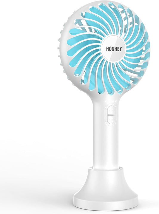 HonHey Ventilador de mano portátil, mini ventilador de mano con batería...