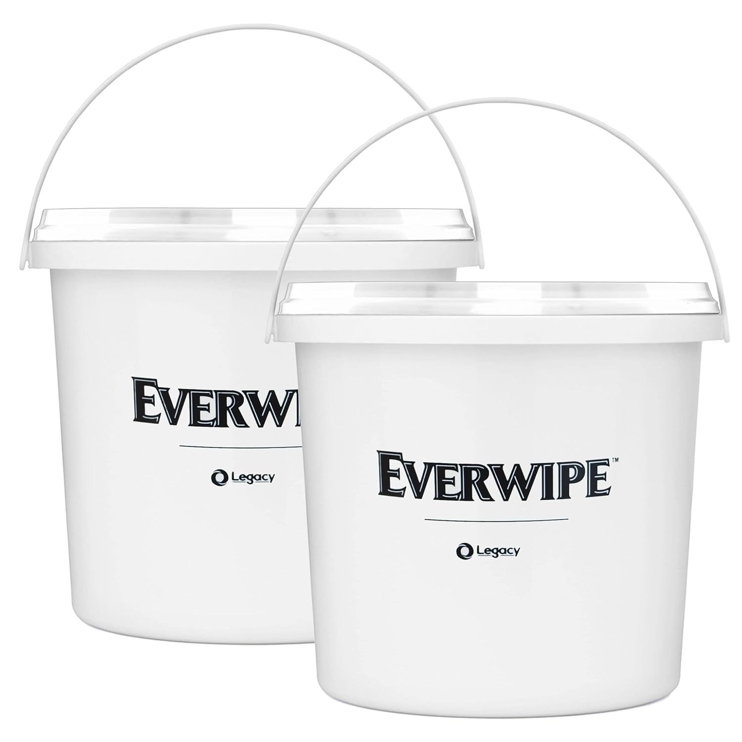 Everwipe Cubetas móviles para toallitas húmedas blancas, resellables,
