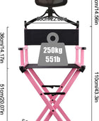 Lorvain Silla plegable de maquillaje para artista, silla de directores plegable...