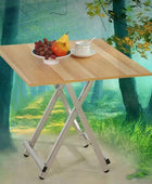 Mesa plegable para TV, mesas de comedor de madera, mesa auxiliar portátil para