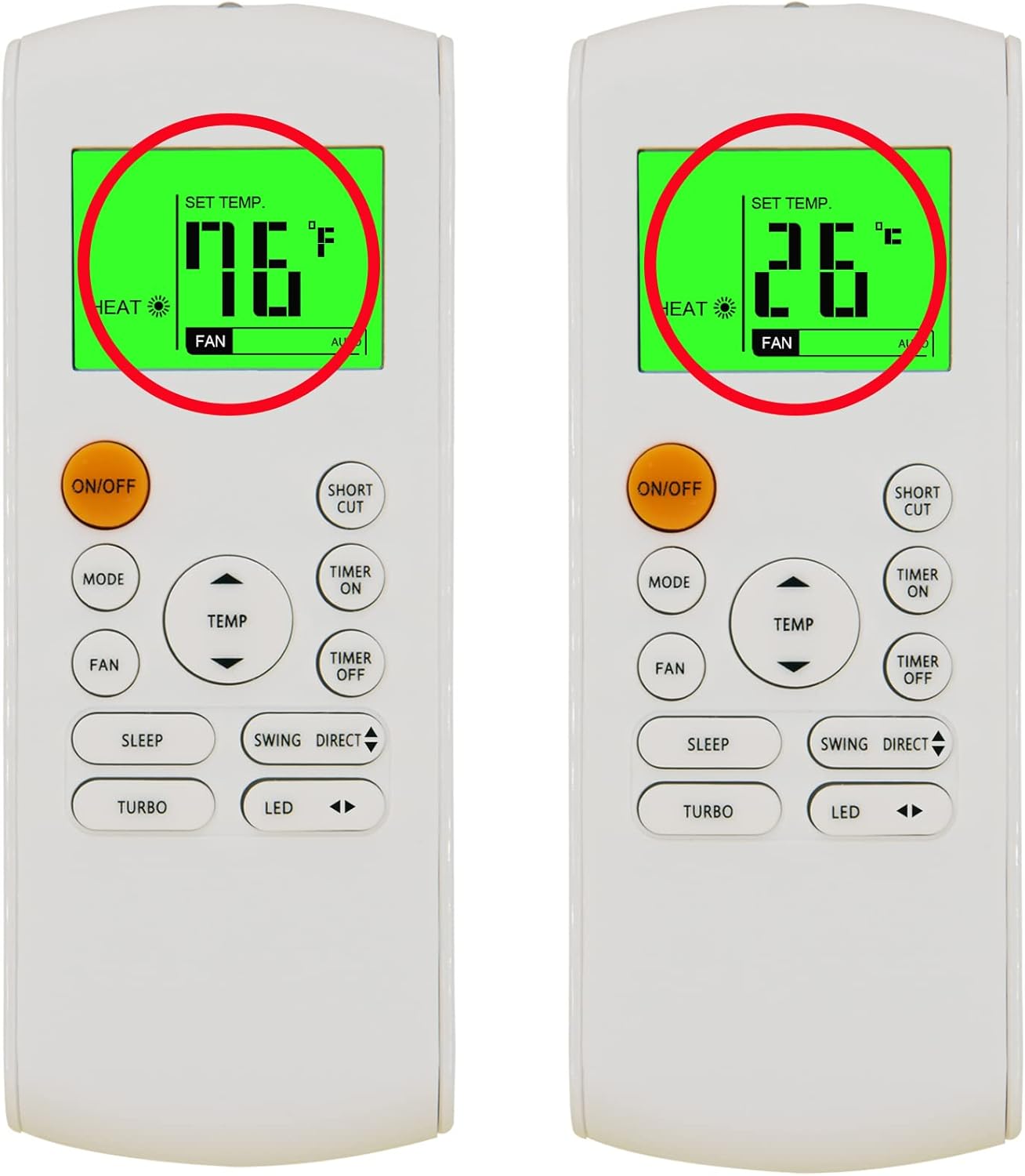 Mando a Distancia de Repuesto para Midea MUE-18HRFN1-QRD0 MUE-24HRFN1-QRD0...