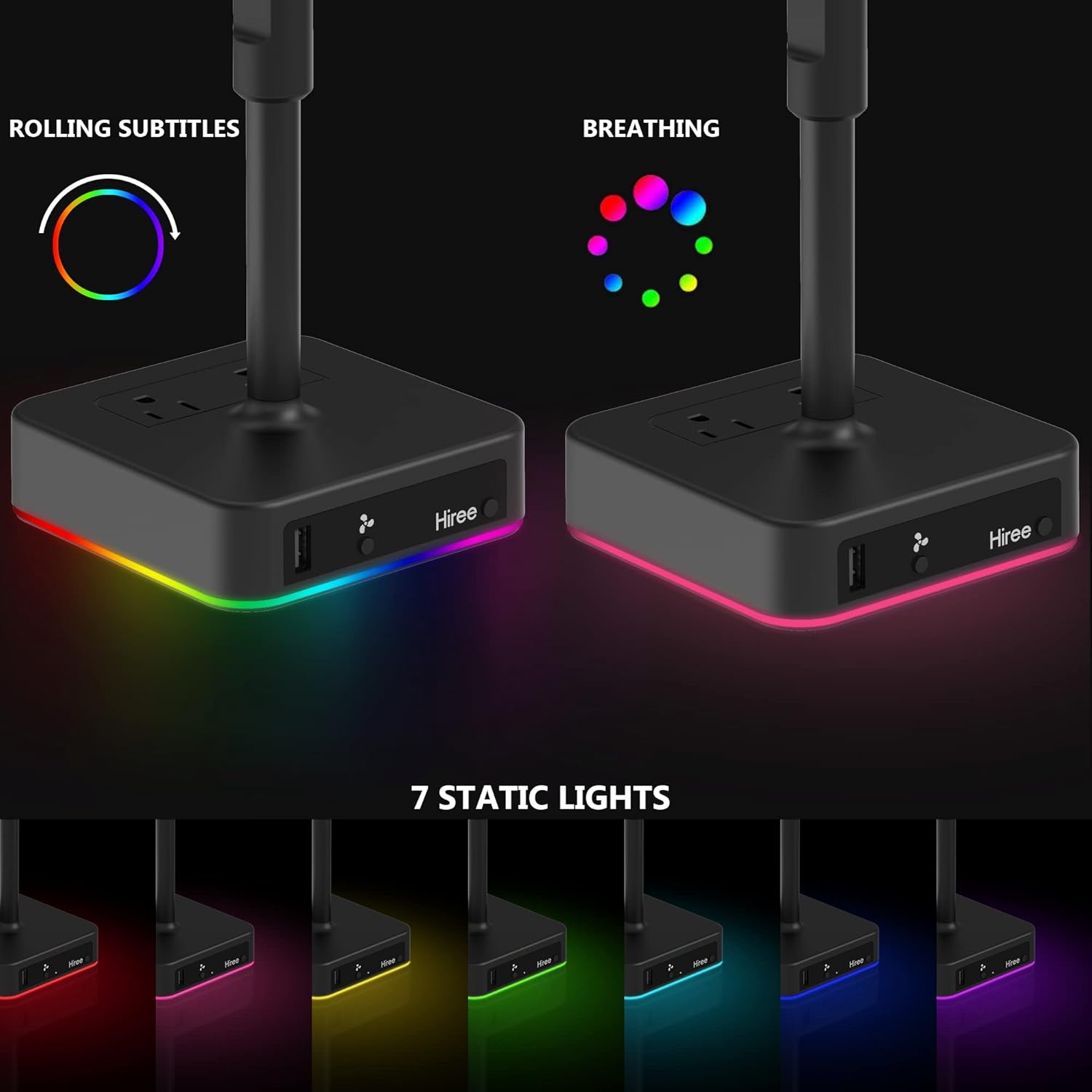 Ventilador de escritorio con puerto de carga USB, ventilador de mesa de...