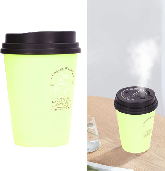 Mini humidificador, taza de café USB de 10.1 fl oz, humidificador de escritorio...