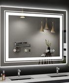 Espejo LED de baño, 40 x 32 pulgadas con luz frontal y retroiluminada,...
