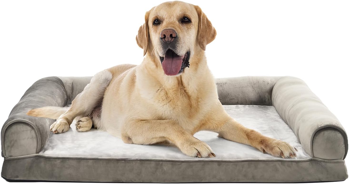 Tienda Basics Sofá ortopédico de espuma para sala de estar, cama para perros y...