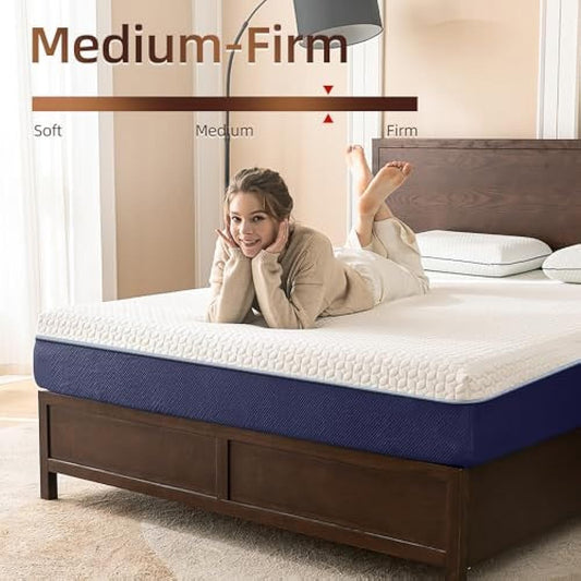 Twin XL Mattress,6 Inch Memory Foam Mattress in a Box,Cool Gel-Infusion for