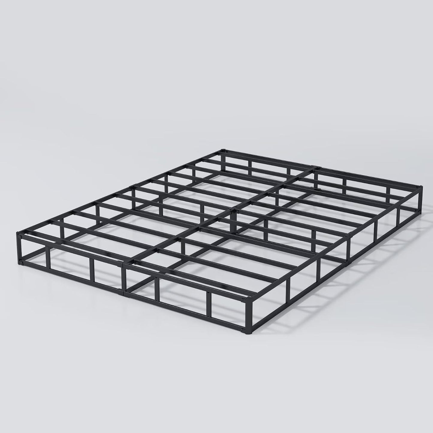Base de cama California King de 7 pulgadas, base de colchón con marco de metal