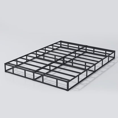 Base de cama California King de 7 pulgadas, base de colchón con marco de metal