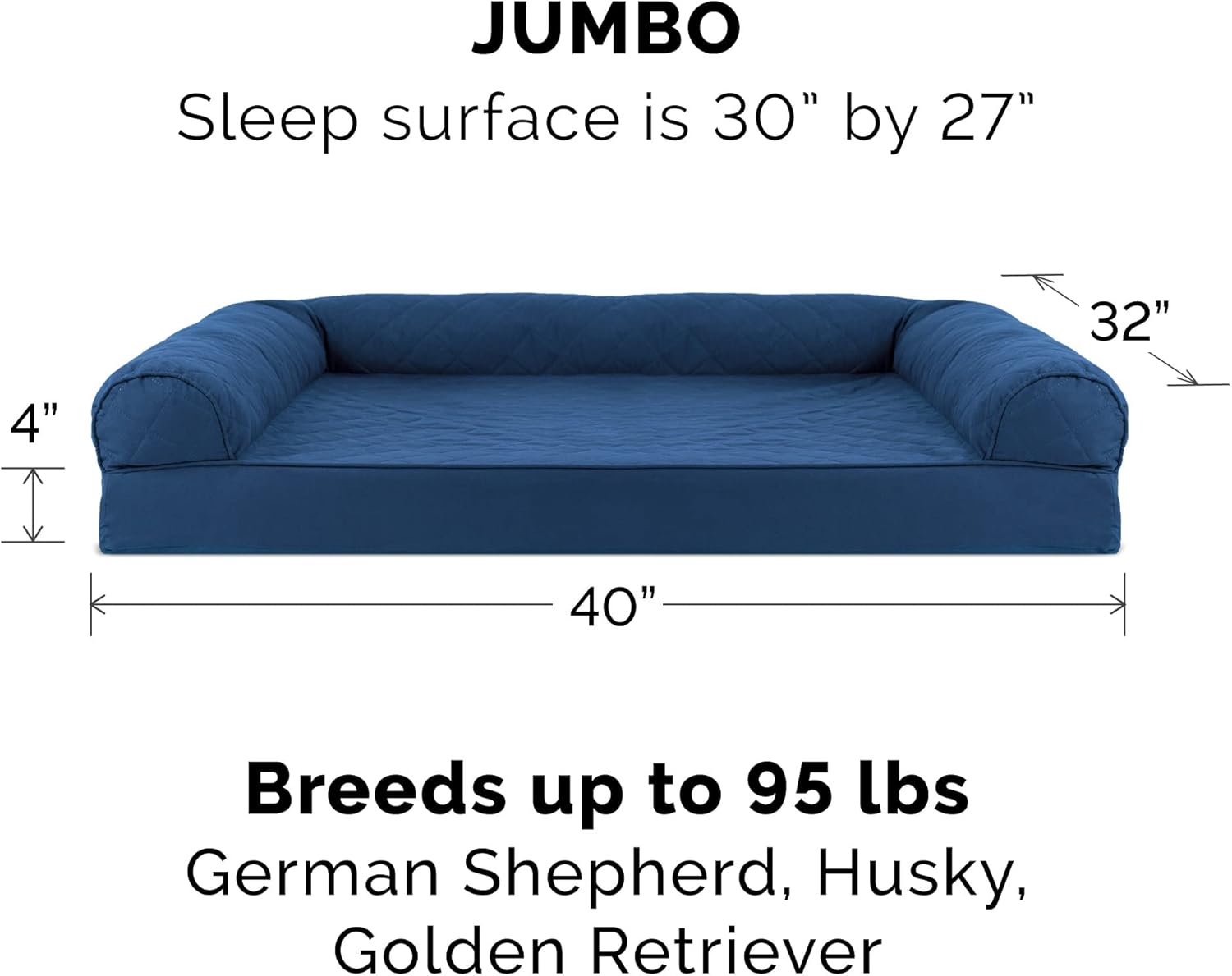Furhaven - Funda de repuesto para cama de perro, acolchada, estilo sofá,...