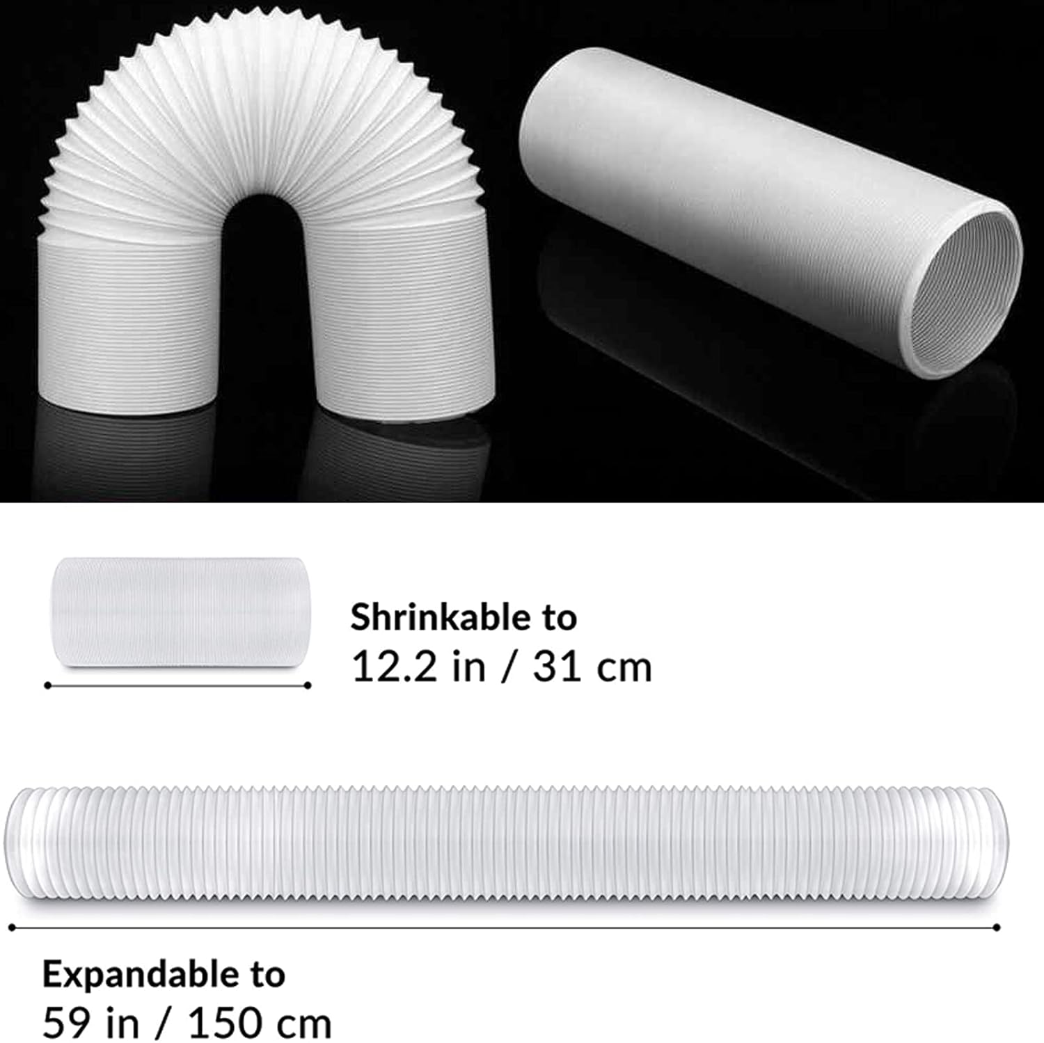 Manguera de aire acondicionado portátil, ventilación de escape portátil de 5...