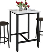 DKLGG Juego de mesa de bar y sillas de 3 piezas, mesa de altura de barra de