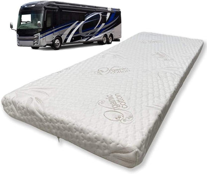 Foamma Colchón de espuma viscoelástica de gel de viaje de 4 x 36 x 72 pulgadas,
