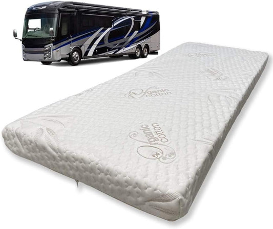 Foamma Colchón de espuma viscoelástica de gel de viaje de 4 x 36 x 72 pulgadas,
