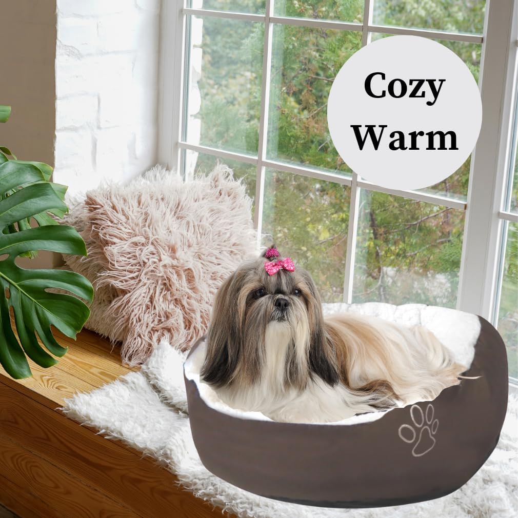 Evelots Cama cálida para mascotas para gatos o perros pequeños, calmante,...