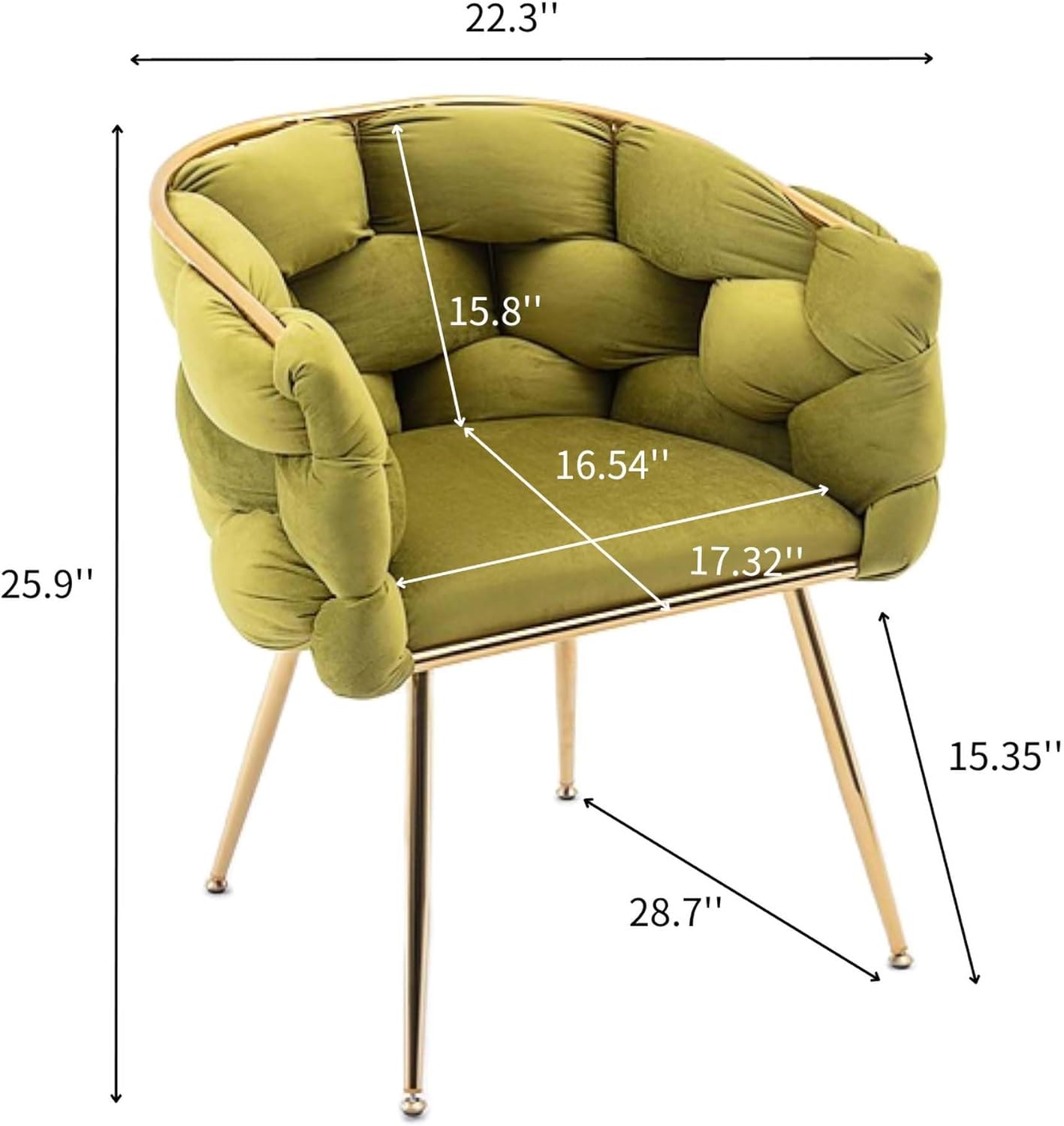 Silla moderna de terciopelo, silla de comedor individual, sillas de descanso