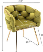 Silla moderna de terciopelo, silla de comedor individual, sillas de descanso