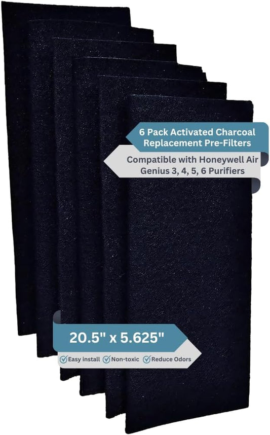 Honeywell - Paquete de 6 prefiltros compatibles con purificadores Air Genius 3,...
