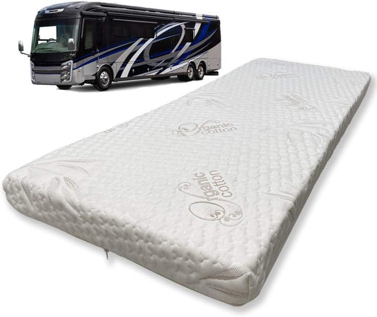Foamma Colchón de espuma viscoelástica de gel de viaje de 6 x 28 x 72 pulgadas,