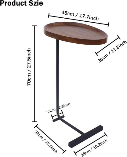 Gdrasuya10 Mesa auxiliar pequeña para sofá, mesa de sofá en forma de C, bonita...