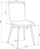 Juego de 4 sillas de comedor, sillas laterales de tela de rizo sin brazos y