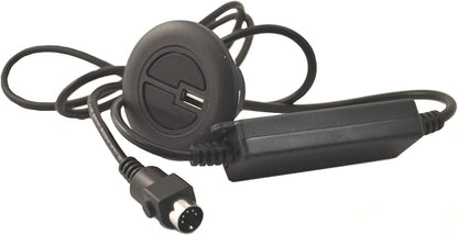 KD Compatible Power Dos Botón Control Mano Redondo con Luz Trasera LED Azul USB