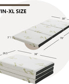 Giantex Colchón plegable individual, colchón de espuma viscoelástica de triple...