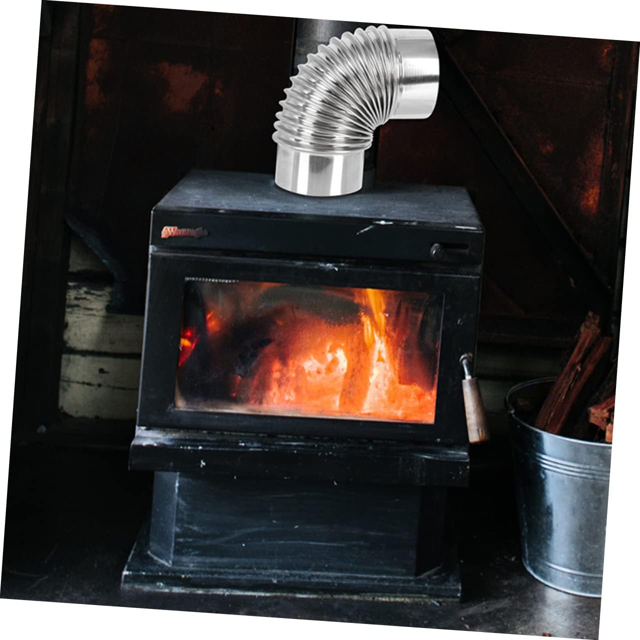 Estufa de 6 pulgadas, 3 piezas, escape de chimenea, estufa de leña, escape...