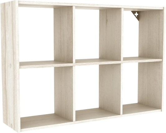 ClosetMaid 5430 Mini organizador de escritorio o pared de 6 cubos, nogal