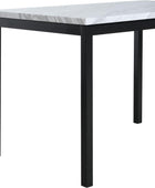 Roundhill Furniture Juego de comedor de metal Citico de 5 piezas con tapa de